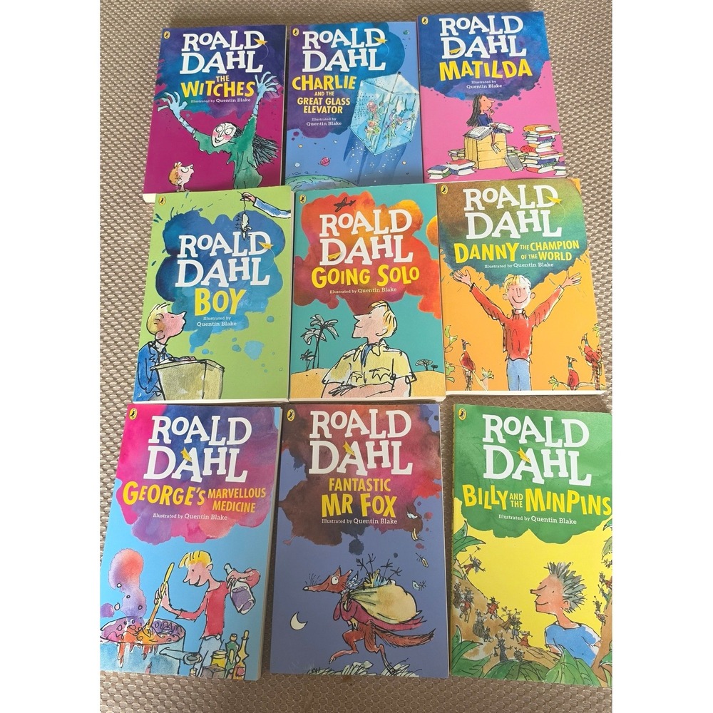 Roald Dahl 9 Book Collection Matilda The Witches Fantastic Mr Fox Quentin Blake